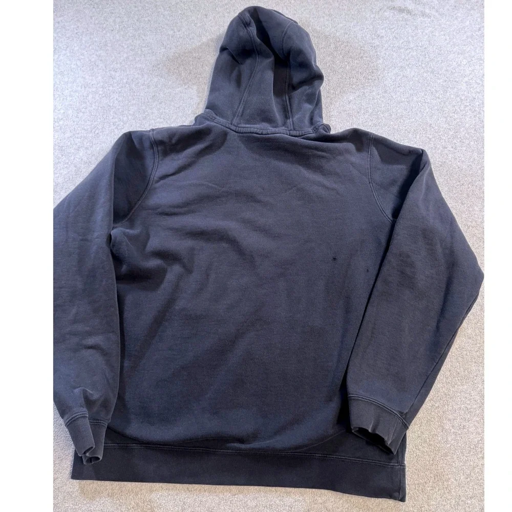 Nike‎ Just Do It Hoodie Black Vintage Style Distressed Swoosh Men's Size M Retro